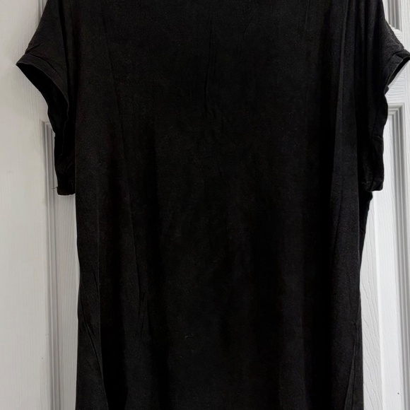 New POL Basic V Neck Short Cap Sleeve T Shirt Dark Charcoal Top Pullover Medium - Picture 4 of 7